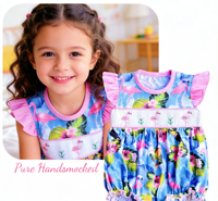 Robe d'été sans manches rose à fleurs, froncée à la main, avec nœud, longueur genou, respirante, pour occasions formelles des petites filles
