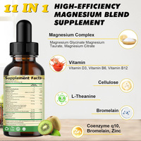 Gouttes liquides multiminérales et multivitaminées avec complexe de magnésium, zinc, CoQ10, bromélaïne, formule végétalienne, sans gluten, sans OGM, 2 fl oz