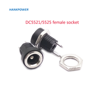 Conector de Alimentación CC, Conector Hembra de 2.5mm 2.1mm, Enchufe Hembra CC 5521 5525