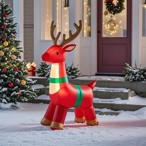 ลูกโป่งซานตาคลอสแบบเป่าลมพร้อมกล่องของขวัญลายกวางเอลก์แบบสั่งทำสำหรับสวนสนามหญ้าในสวนตกแต่งงานปาร์ตี้คริสต์มาส - Product Image 5