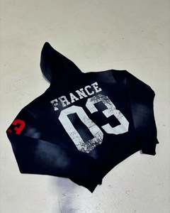 Yingling personnalisé poids lourd lavage à l'acide unisexe sérigraphie sweats à capuche Vintage soleil délavé brut Boxy sweat à capuche zippé sweats à capuche - Product Image 3