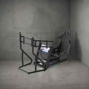 SIM Racing Rig Car gioco simulatore di guida Cockpit argento 4040 4080 40120 40160 Kit nero alluminio cornici