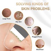 Nettoyeur facial ultrasonique personnalisé en usine, exfoliant pour la peau, outil de nettoyage en profondeur pour éliminer les points noirs, spatule faciale en silicone pour nettoyer les pores