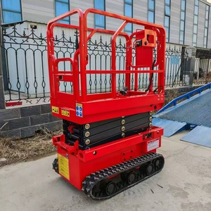 Plataforma Elevadora <span class=keywords><strong>de</strong></span> <span class=keywords><strong>Tijera</strong></span> Móvil Eléctrica P-1000 con Orugas, <span class=keywords><strong>Mini</strong></span> Plataforma <span class=keywords><strong>de</strong></span> Trabajo Aérea Hidráulica con Certificación CE ISO - Product Image 1