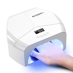 Lampe à ongles UV LED 72 perles Séchoir à ongles professionnel en gel avec 4 réglages de minuterie pour la maison et le salon