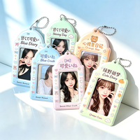 Porte-clés personnalisé pour photocarte, en plastique, style coréen mignon, étui pour photocarte en PVC pour les marchandises des stars Kpop