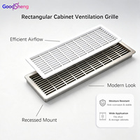 Grille de ventilation rectangulaire pour armoire, cache-aération encastré pour armoire à chaussures et armoire de rangement