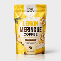 Sachet de café personnalisé au meringue citronné, saveur douce, piquante et crémeuse, avec valve