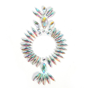 Pasties en cristal de diamant de haute qualité, <span class=keywords><strong>strass</strong></span> pour le corps, cache-tétons pour application sur le <span class=keywords><strong>visage</strong></span>, adhésif certifié SGS pour les fêtes - Product Image 6