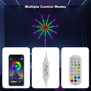 ไฟ LED แถบสี RGBIC หลายสี แบบพลังงานแสงอาทิตย์ สำหรับตกแต่งสตูดิโอ ร้านกาแฟ และห้องนั่งเล่น พร้อมแอปพลิเคชั่นควบคุม - Product Image 5