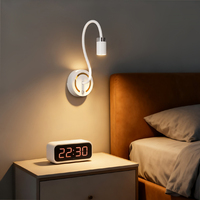 Lampu Baca Dinding LED Sentuh Nirkabel Sensor Gerak Modern DIY Magnetik Dapat Disesuaikan, Dapat Diisi Ulang USB