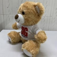2019 cadeau de noël jouets en peluche promotionnels ours en peluche assis mignon personnalisé