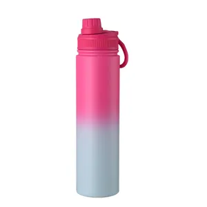 CUPPARK termos olahraga mulut lebar 24oz botol air baja tahan karat botol vakum terisolasi untuk Gym