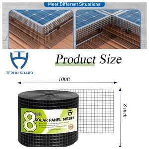 Maille anti-oiseaux galvanisée de 1,0 mm de diamètre, 8 pouces, résistante aux intempéries, pour panneaux solaires - Product Image 1