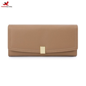 Minimalist Plain Solid Color Elegant Premium Custom PU Leather <b>Wallet</b> and <b>Long</b> Bag New Trendy Design RTS Bulk Mixed Order - Product Image 1