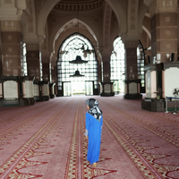 Islamischer Moschee-Teppich Rolle Wolle/Nylon Getuftet Anpassbare Farbe Muster Gebetsteppich