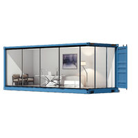 Bâtiment moderne en conteneurs préfabriqués à deux étages, ignifuge, en panneaux sandwich |   Capsule de chambre à coucher durable, design respirant, 40 pieds