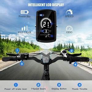 Vélo de montagne électrique FUKU 26 pouces 48V 350W Cadre en alliage d'aluminium Vélo électrique 7 vitesses Frein à disque <span class=keywords><strong>VTT</strong></span> Vélo électrique - Product Image 4