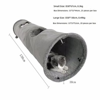 Lit tunnel pour chat en suède, universel toutes saisons, design droit monobloc, pliable, lavable, respirant, pour l'intérieur, anti-ennui
