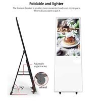 Kiosque numérique LCD sur pied de 49 pouces en plastique, indice de protection IP65, pour affichage de menus animés, destiné à l'éducation, aux centres commerciaux et aux magasins de détail