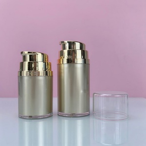 50ml Gold Cream Container Airless <b>Pump</b> Jar 100ml Airless <b>Pump</b> <b>Bottle</b> with Dispenser - Product Image 2