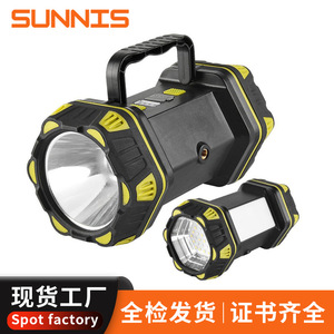 ไฟฉาย LED แบบชาร์จไฟได้พร้อมไฟด้านข้าง ชาร์จผ่าน USB สำหรับใช้งานกลางแจ้ง ตั้งแคมป์ และทำงาน - Product Image 3