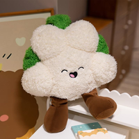 Peluche chou-fleur de dessin animé Kawaii, rembourrage en coton PP, peluche super douce, jambes brodées, cadeau d'anniversaire
