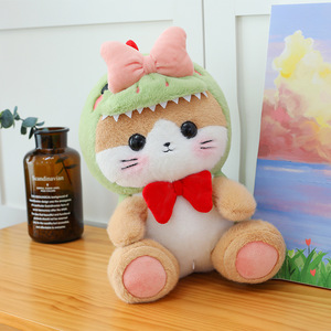 Nouveau modèle de jouet en peluche transformable dinosaure, adorable dinosaure chat en peluche douce, décoration d'intérieur en coton PP pour soulager le stress - Product Image 2