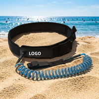 Laisse de surf rétractable d'usine, ceinture de taille réglable, laisse de surf à dégagement rapide, corde enroulée pour le surf à foil, les ailes et les sports nautiques en mer