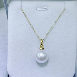 Pendentif rond en argent presque sans défaut de 11 à 12 mm avec boucle universelle solide, perles faciles à clipser, design minimaliste - Product Image 3