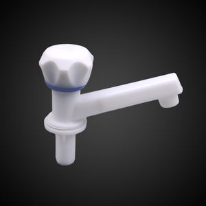 Fabricant professionnel de robinets en plastique en Chine, robinet d'eau blanc en PP pour cuisine, économique, DN15 1/2" - Product Image 1