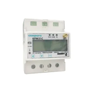 DIN Rail LCD 4G GSM LTE GPRS Wireless Single Phase Smart Energy Monitor Prepaid Electricity Meter