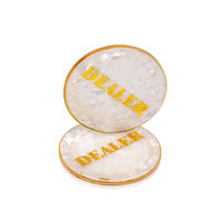 YH Casino Qualité Coloré Plus Grand Or Impression Casino Acrylique Personnalisé Poker Dealer Bouton À Vendre