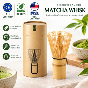 Fouet à matcha artisanal en bambou classique et durable, 100 brins, mélangeur à thé traditionnel Chasen pour la préparation du matcha - Product Image 1