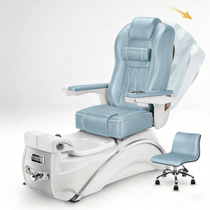 Fauteuil de pédicure électrique moderne de luxe avec fonction de massage et bassin LED pour les pieds, pliable et écologique, idéal pour salon de beauté et institut de manucure - Product Image 5