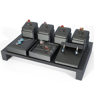 Exhibidores de Joyería Personalizados DIGU, Exhibidores de Aretes, Anillos y Collares, Exhibidores de Joyería de Cuero PU con Ventana, Bandeja de Joyería de Lujo, Juego de Exhibidores de Joyería - Product Image 5