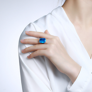 Vintage victorien Royal collier ensembles <span class=keywords><strong>de</strong></span> bijoux banquet exquis filigrane <span class=keywords><strong>londres</strong></span> bleu topaze argent 925 fin ensemble bijoux femme - Product Image 3