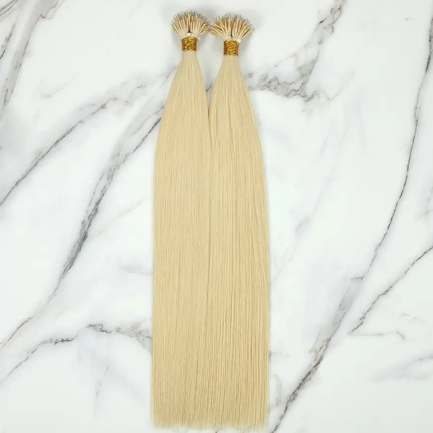Wholesale Double Drawn Keratin Pre-bonded Hair Blonde Color Nano Tip Hair Extensions