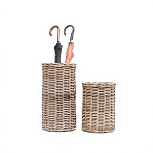 Boho Vibes 2026 Rattan <b>Umbrella</b> Holder Sea Grass Weaving With Charming Animal Print Perfect For Modern Hotel Restaurant Entry - Product Image 1