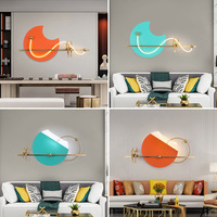 Nouveau Style chinois mur LED lampe atmosphérique murale pour salon canapé Table à thé décor fer corps