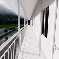 Maison conteneur à 3 étages, préfabriquée, modulaire, détachable, en acier, pour bureau, dortoir, appartement