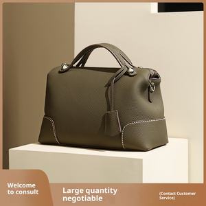 Bolso de Hombro de Cuero Genuino Personalizado OEM <span class=keywords><strong>ZAMO</strong></span> para Mujer, Estilo Vintage de Lujo, Impermeable, con Cierre de Cremallera y Asa Suave - Product Image 2