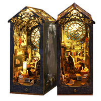 CAYI nouvelle agence de détective bricolage livre Nook Kit serre-livres Miniature maison de poupée Nook livre 3D Puzzle en bois Booknook étagère Insert