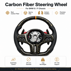 Volants en fibre de carbone personnalisés d'usine OEM, avec grip sportif et garniture intérieure de remplacement, accessoires automobiles de style course Pro pour BMW - Product Image 1
