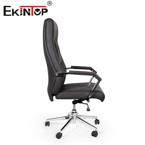 Chaise de bureau de direction Sinonis en cuir PU, pivotante, réglable en hauteur, chaise de patron moderne avec roulettes universelles - Product Image 4