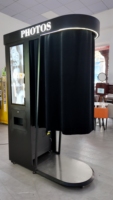 Photomaton commercial de style disco, machine interactive pour selfies, imprimante rapide, appareil photo reflex numérique, promotion d'événements, photomaton