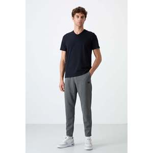 Pantalon de jogging Tommylife pour homme, coupe confortable, taille élastique, respirant, décontracté, anthracite mélangé - Product Image 3