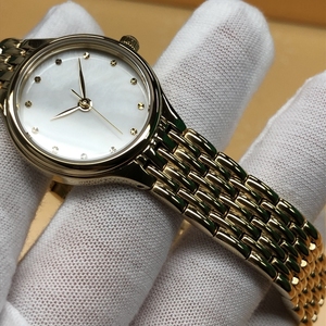 Reloj de Acero Dorado para Mujer, Caja de Acero Inoxidable 316L de 25 mm, Resistente al Agua 5 ATM, Esfera de Perlas, Relojes Elegantes para Mujer, Relojes de Lujo para Mujer - Product Image 5