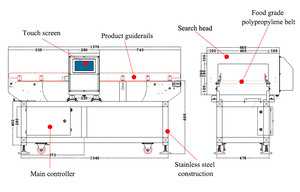 50KHZ 12cm yetişkin endüstriyel Metal dedektörü - Product Image 5