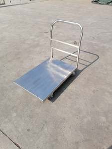 Chariot à plateforme robuste en métal pour le transport de matériaux industriels, chariots de supermarché - Product Image 6